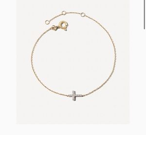 14k gold cross bracelet